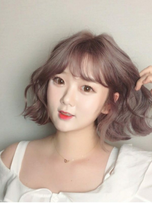 헤어샵426 단발 애쉬바이올렛 염색 시술 사진 - 답십리 미용실